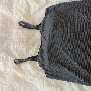 Gilligan O’Malley black & gray striped nursing tank top size XL